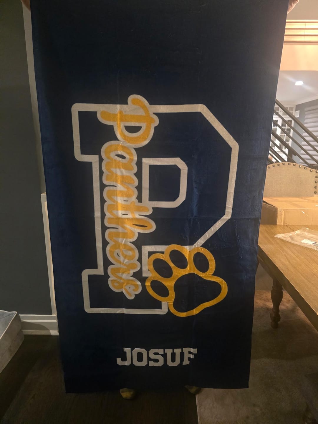 Customer photo review of Custom Sports Team Logo Towel, Personalized Gym Rally Towel