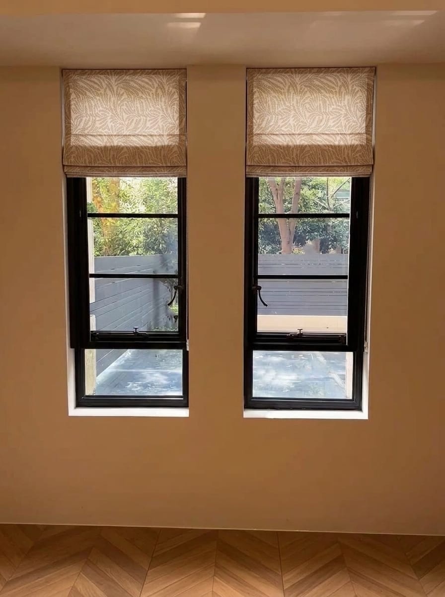 Customer photo review of Mila Stripe Roman Shade