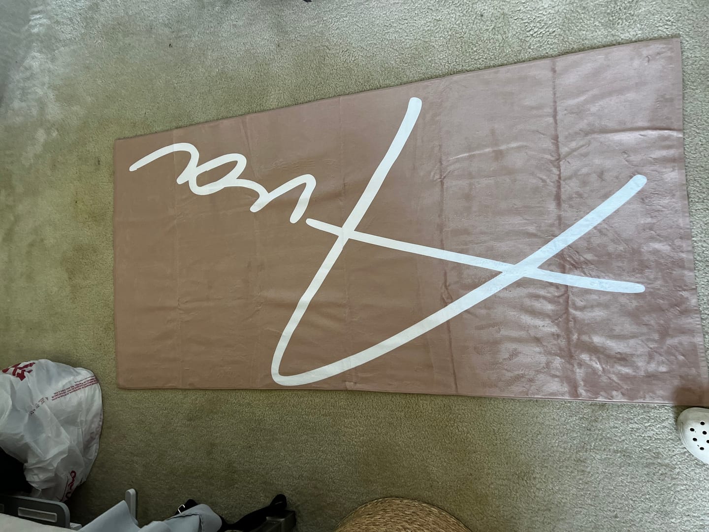 Customer photo review of Personalized Beach Towel: Custom Name, Bold Font, Vacation Gift