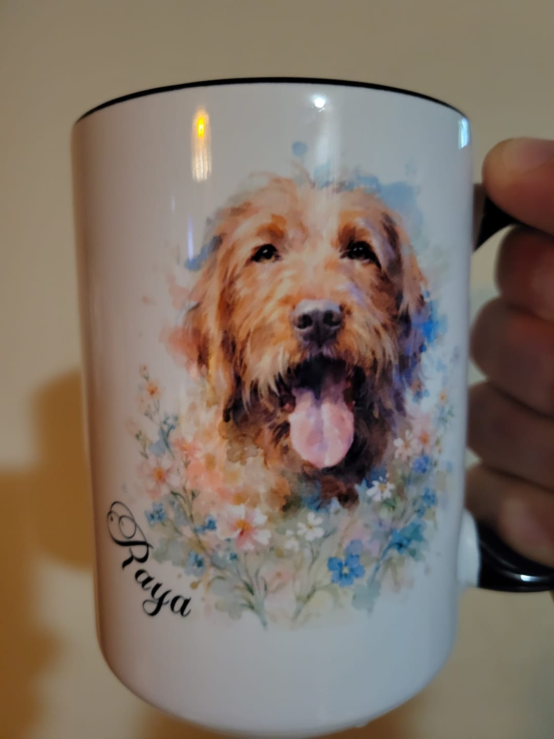 Customer photo review of Watercolor - Personalized Mug