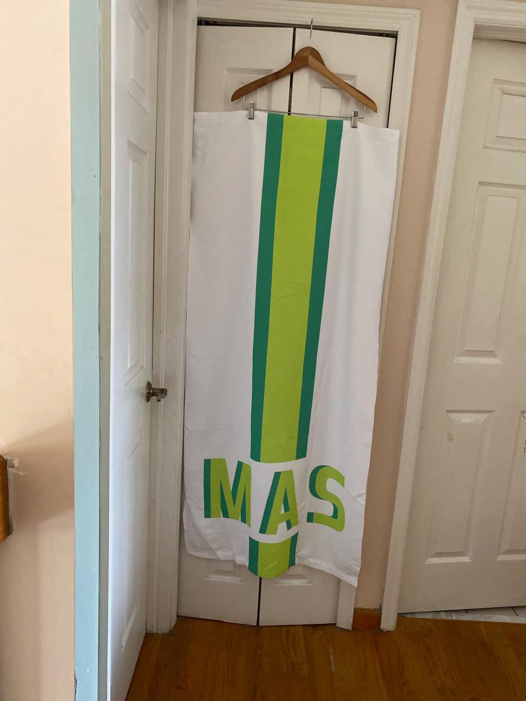 Customer photo review of Personalized Stripe Beach Towel: Custom Name Bath & Pool Towel