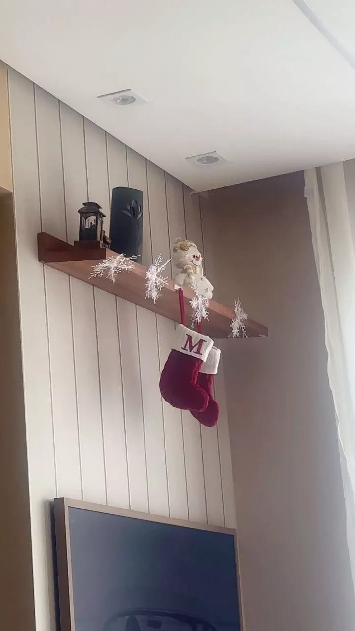 Customer photo review of Decoração de Natal Meia com Letra do Alfabeto
