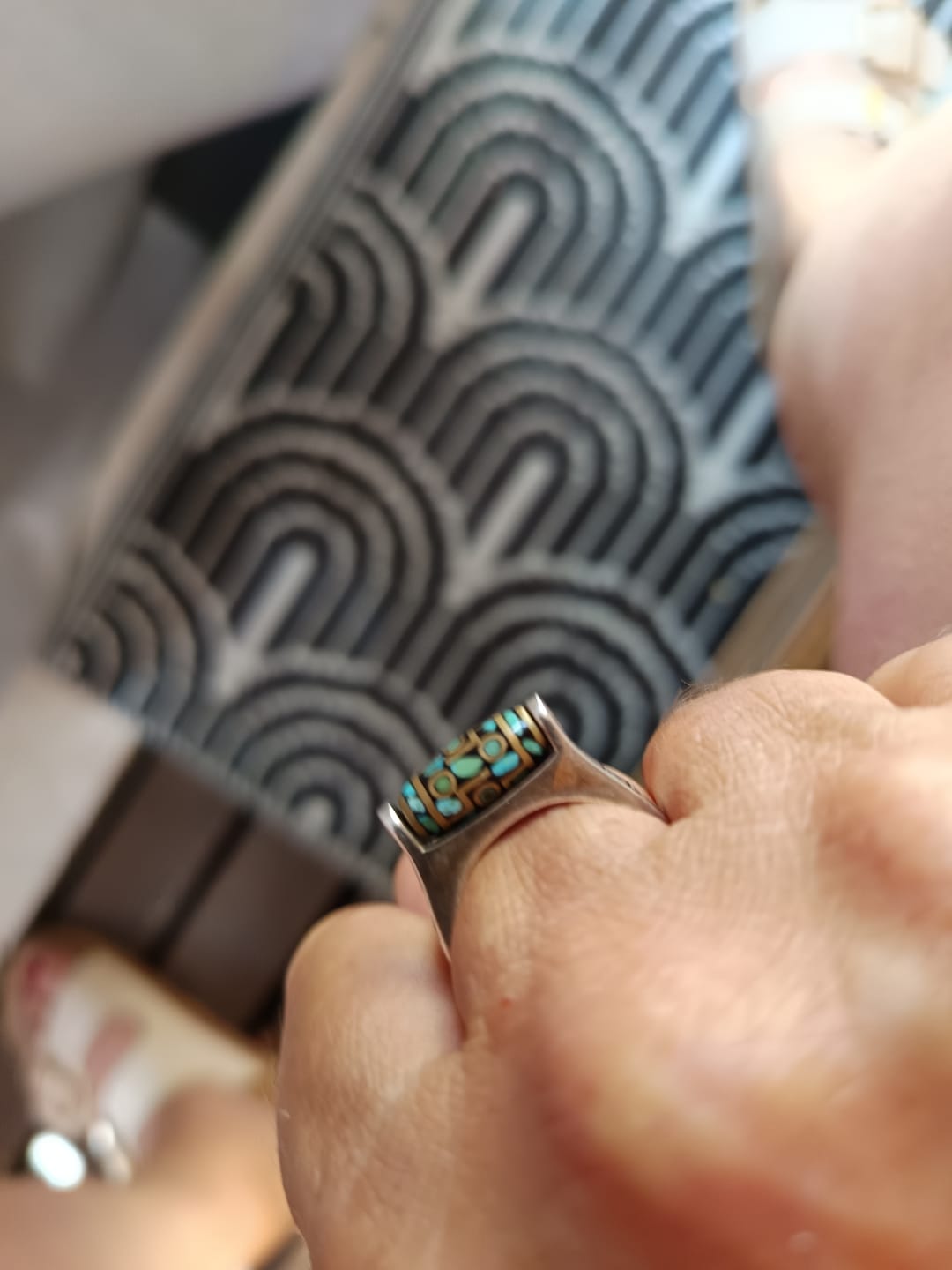 Customer photo review of Chihoko - Bague Argent et Turquoise
