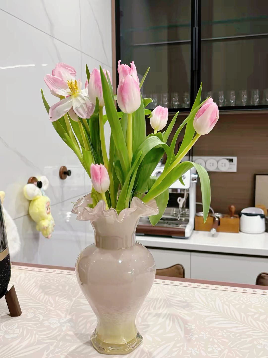 Customer photo review of Ruffled Romance Glass Vase