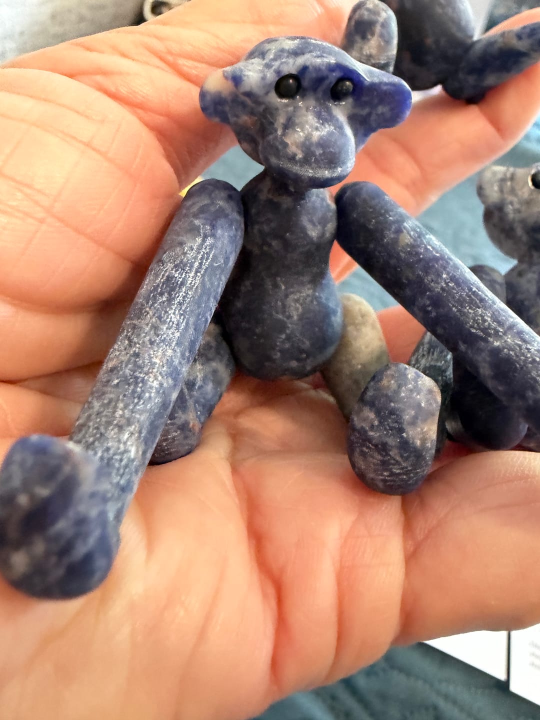Customer photo review of A Slightly Imperfect Natural Movable Joint Crystal Monkey Doll Carving