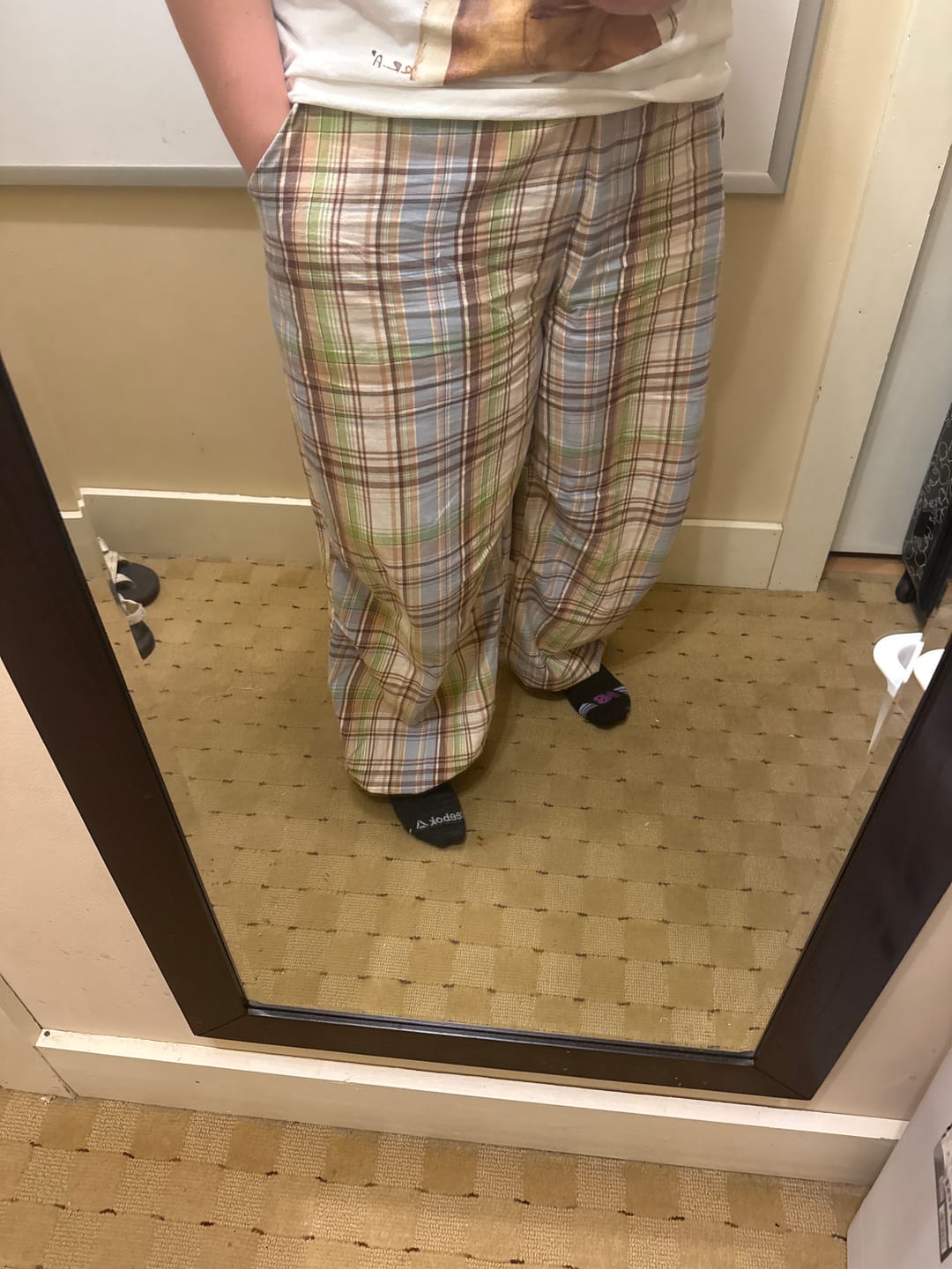 Customer photo review of Aelfric Eden Star Waist Plaid Baggy Barrel Pants