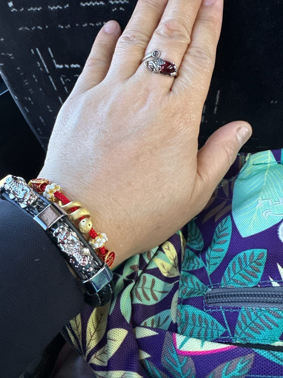 Customer photo review of FREE Today: Success & Protection Double Pixiu on Black Leather Bracelet
