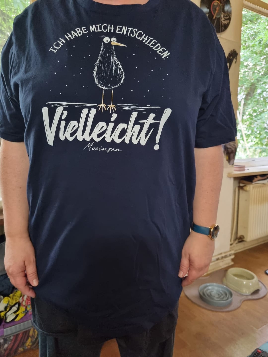 Customer photo review of Ich habe mich entschieden vielleicht  · Herren Premium Bio T-Shirt