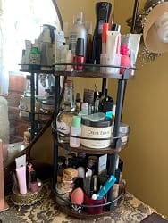 Customer photo review of 3-Tier Rotating Spice Rack Organizer – Carbon Steel 360° Turntable, Countertop Kitchen Storage