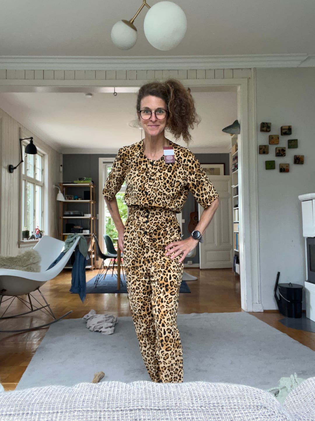 Customer photo review of Goldie Jumpsuit - leopard