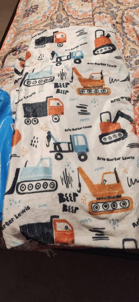 Customer photo review of New hand-drawn childish animal pattern with forest animals blanket