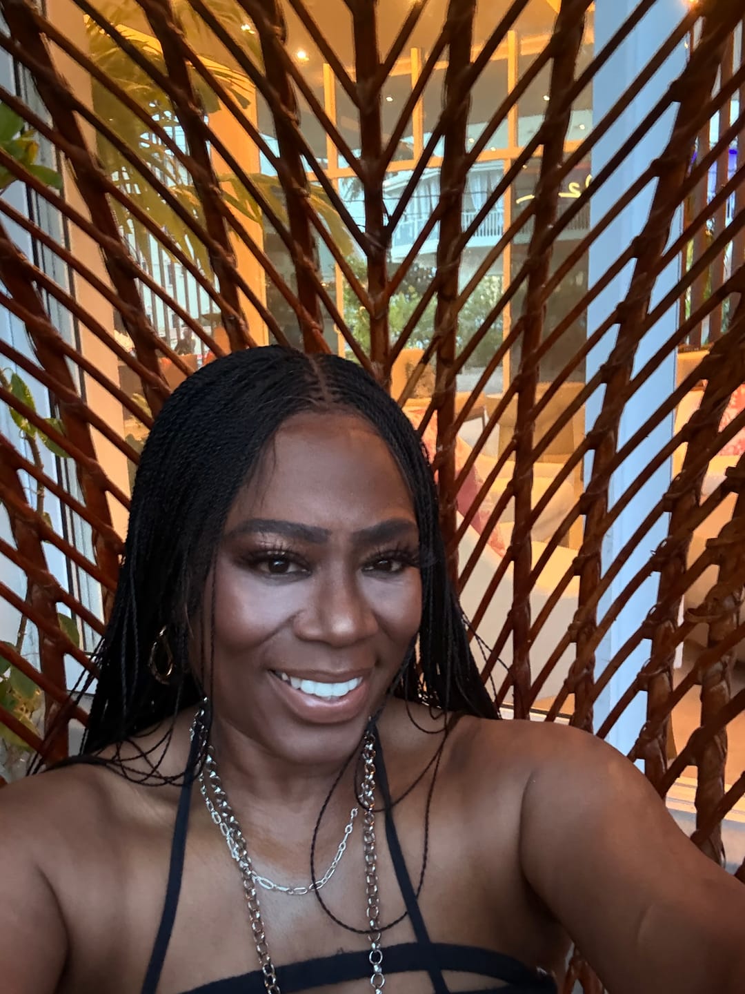 Customer photo review of Mica - Micro Senegalese Twist Pre Bleached Swiss HD Full Lace Knotless Braids Wig 799 Strands
