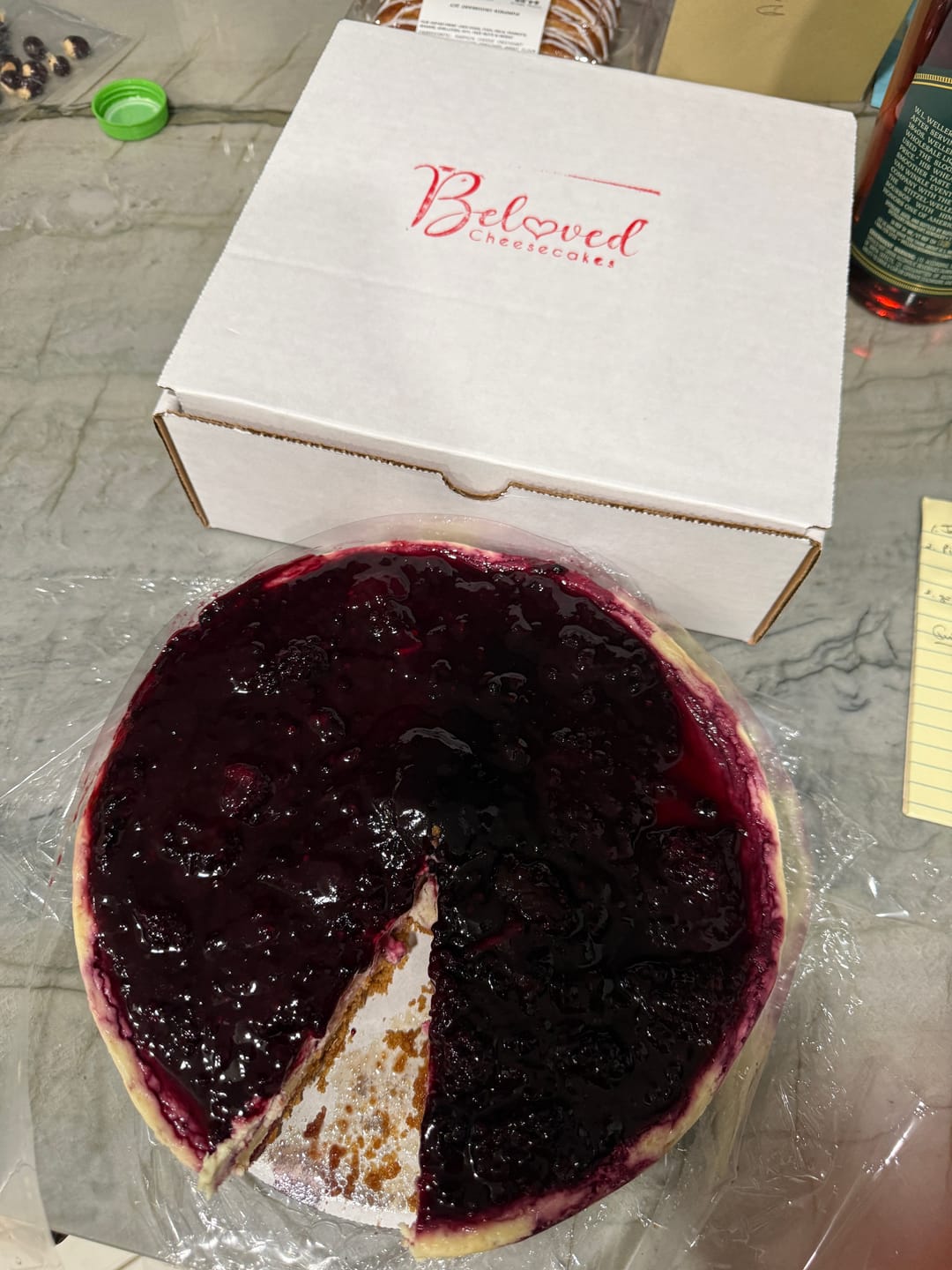 Customer photo review of Seasonal Cheesecake - Marionberry