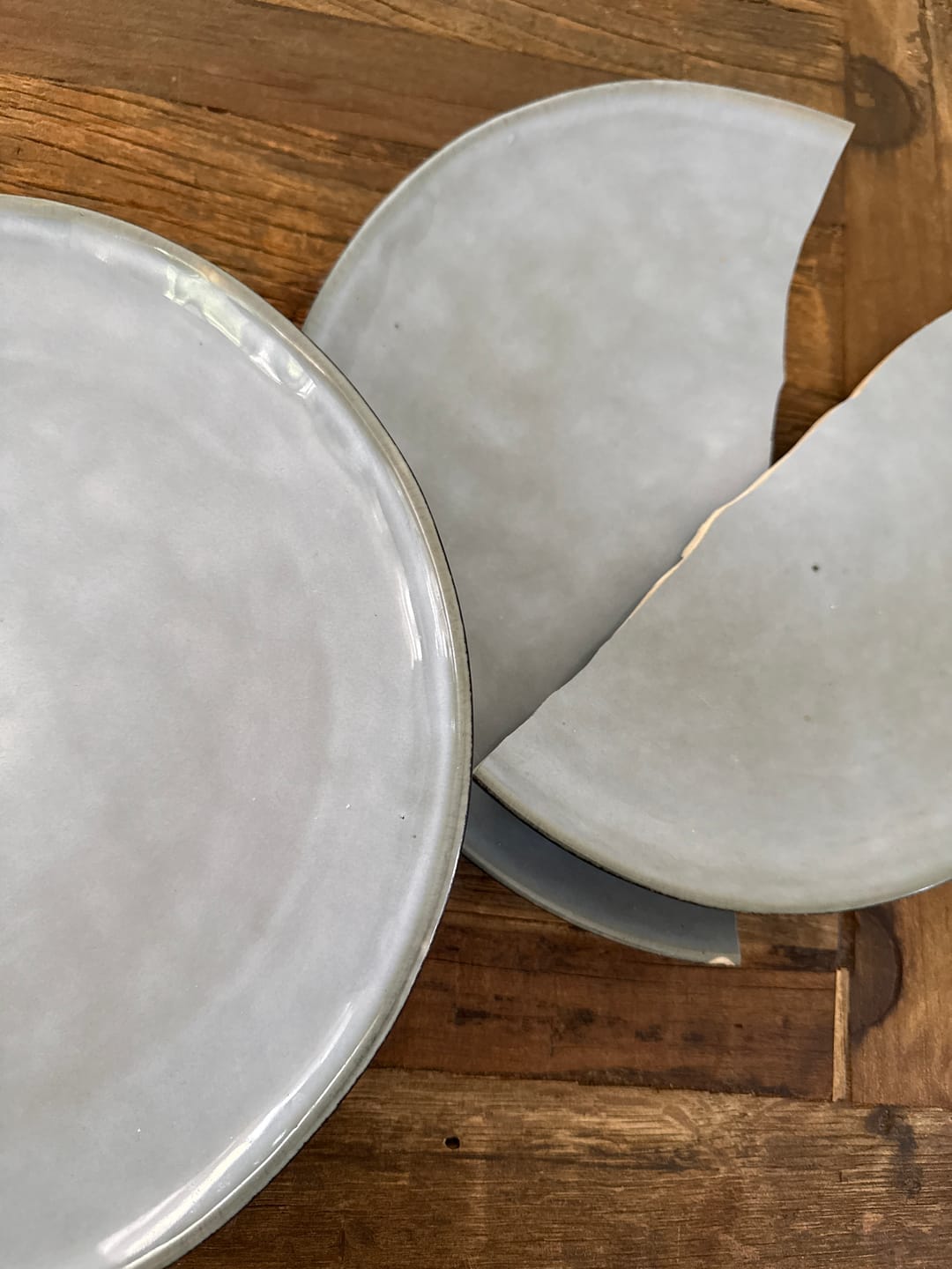 Customer photo review of Light Blue 12pc Stoneware Dinner Set