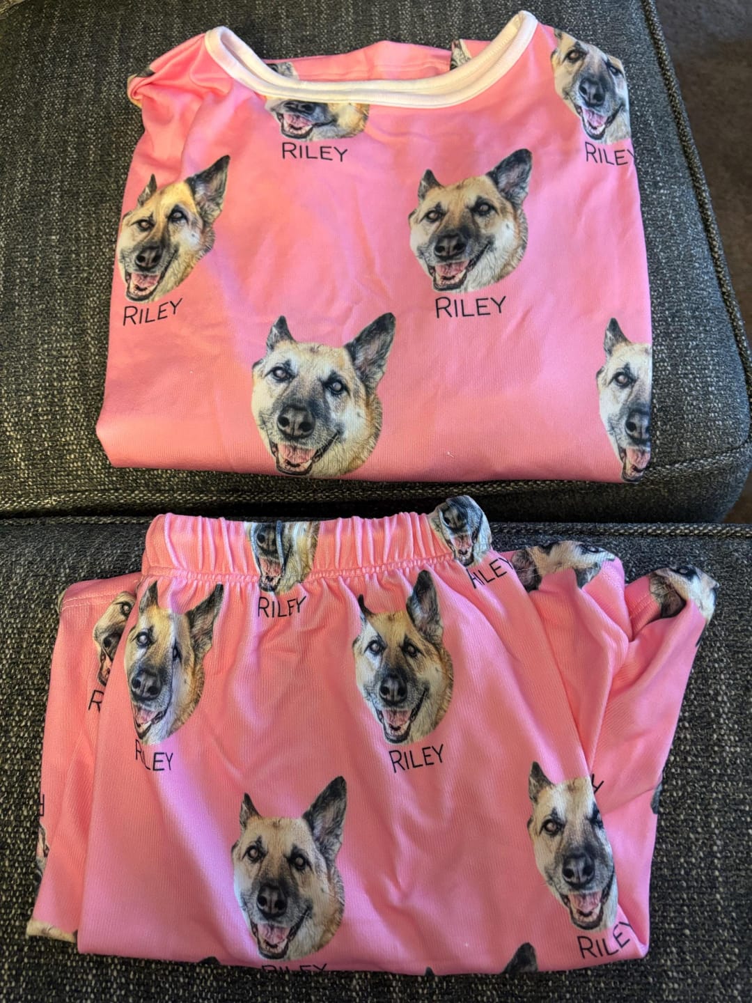 Customer photo review of Personalized Pet Photo Pajama, Custom Dog & Cat Portrait PJs, Family Matching Loungewear