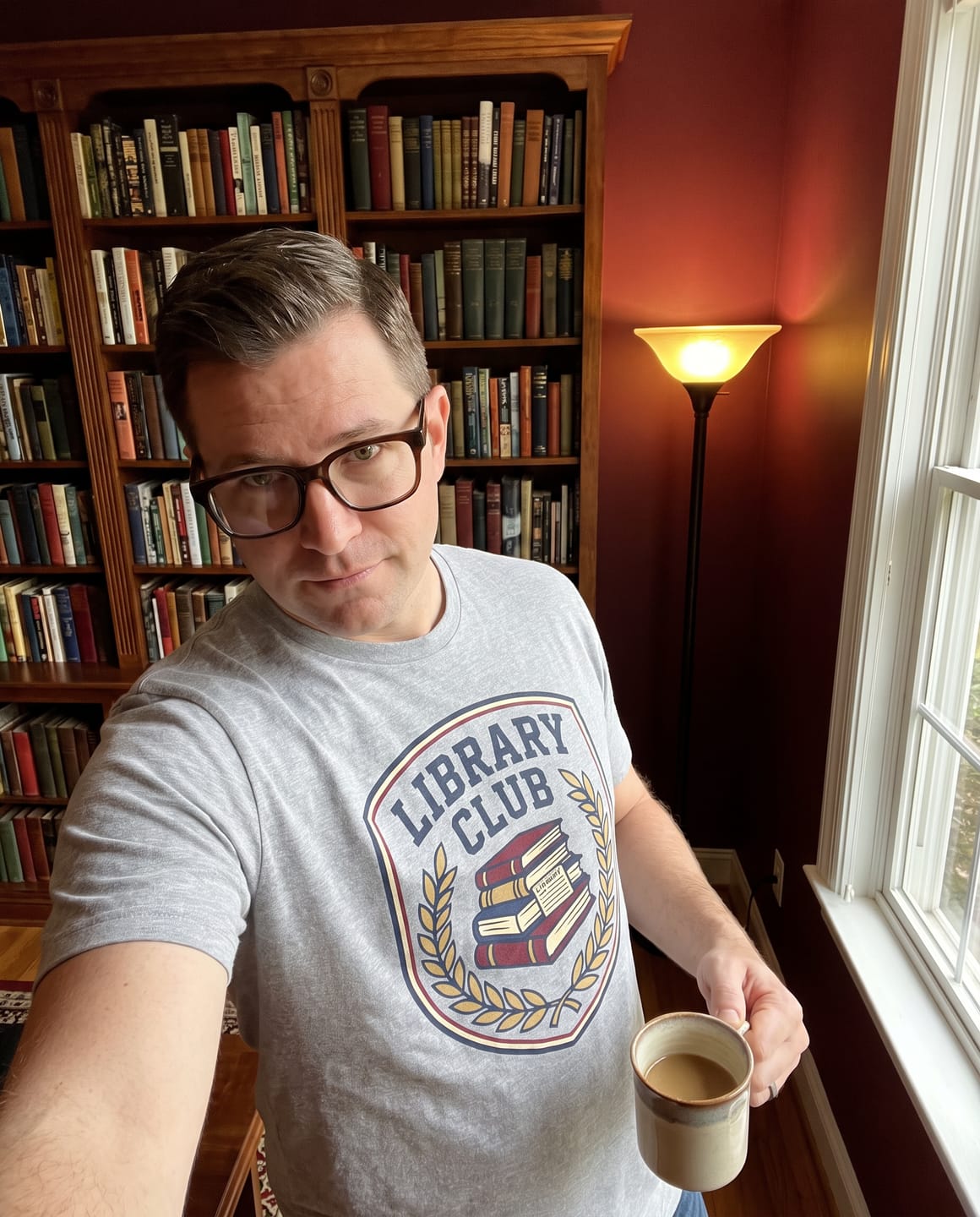 Customer photo review of Library Club T-Shirt