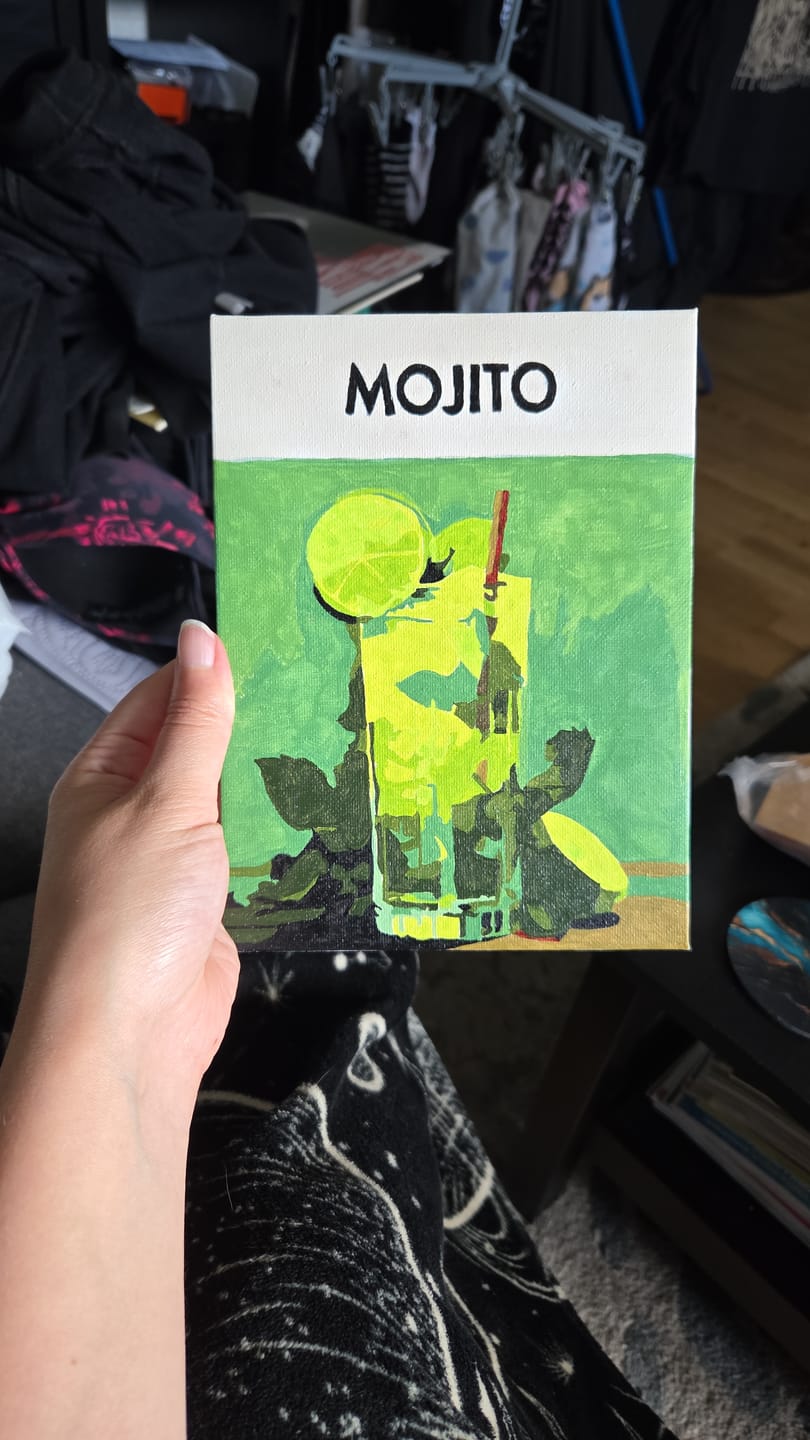Customer photo review of 12 Mini Paintings | Deluxe Cocktail Bundle