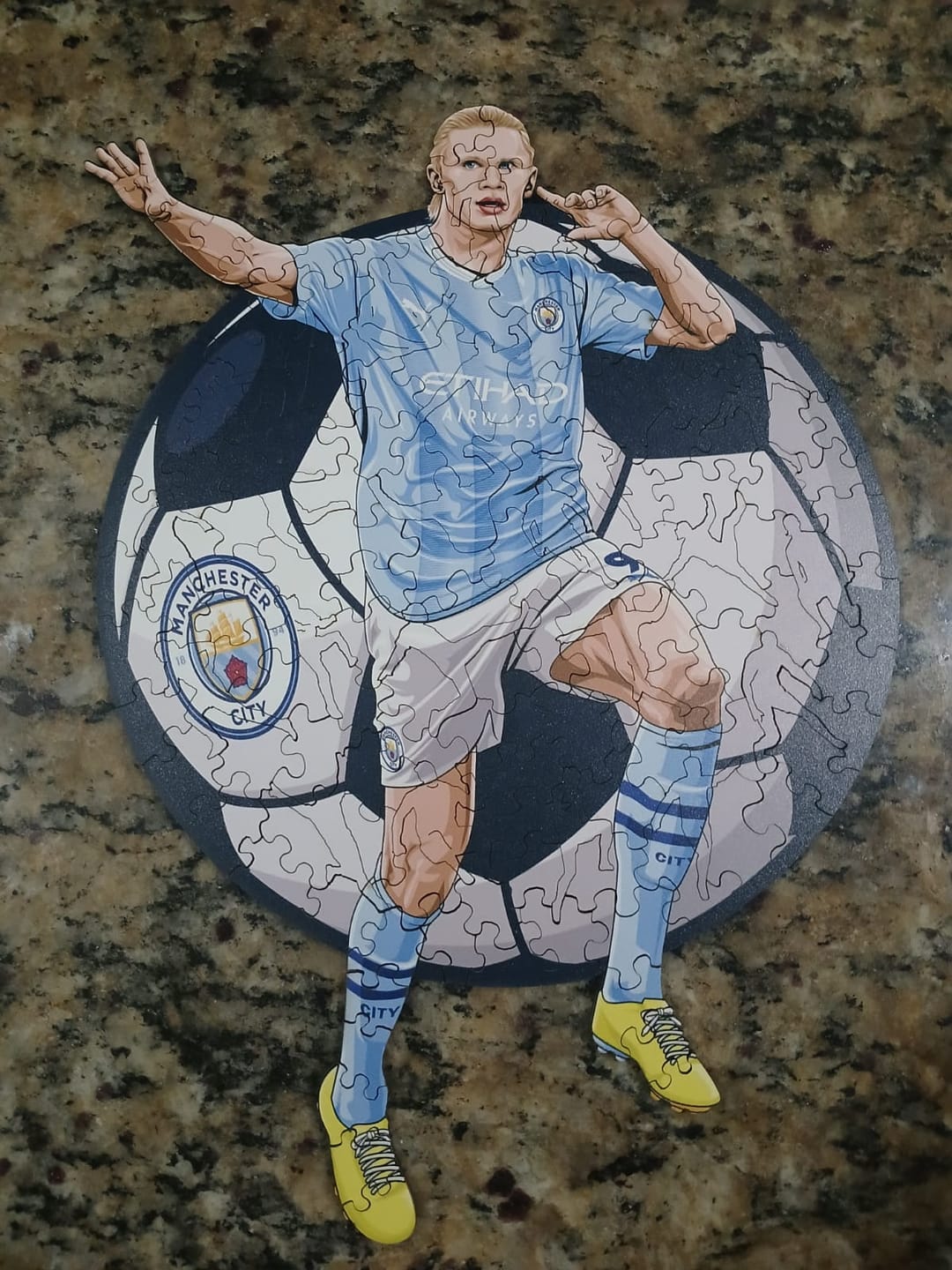 Customer photo review of Manchester City FC® Logo - Wooden Puzzle