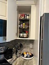 Customer photo review of 3-Tier Rotating Spice Rack Organizer – Carbon Steel 360° Turntable, Countertop Kitchen Storage