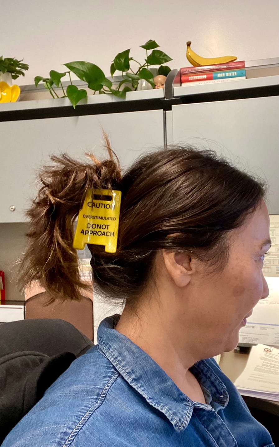 Customer photo review of Overstimulated Hair Clip