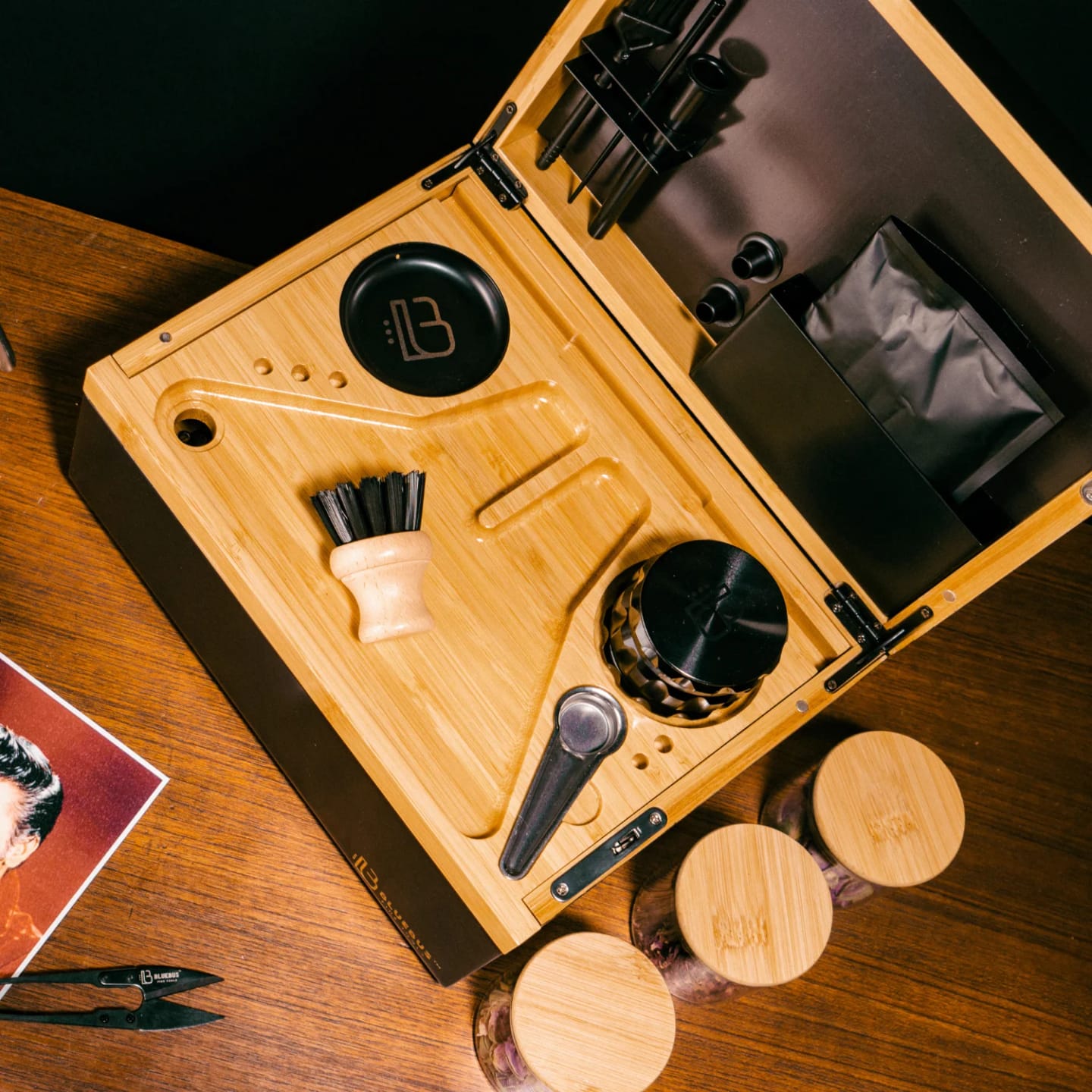 Customer photo review of Discovery 2.0 Bamboo Stash Box with Fingerprint Lock | BlueBus Fine Tools