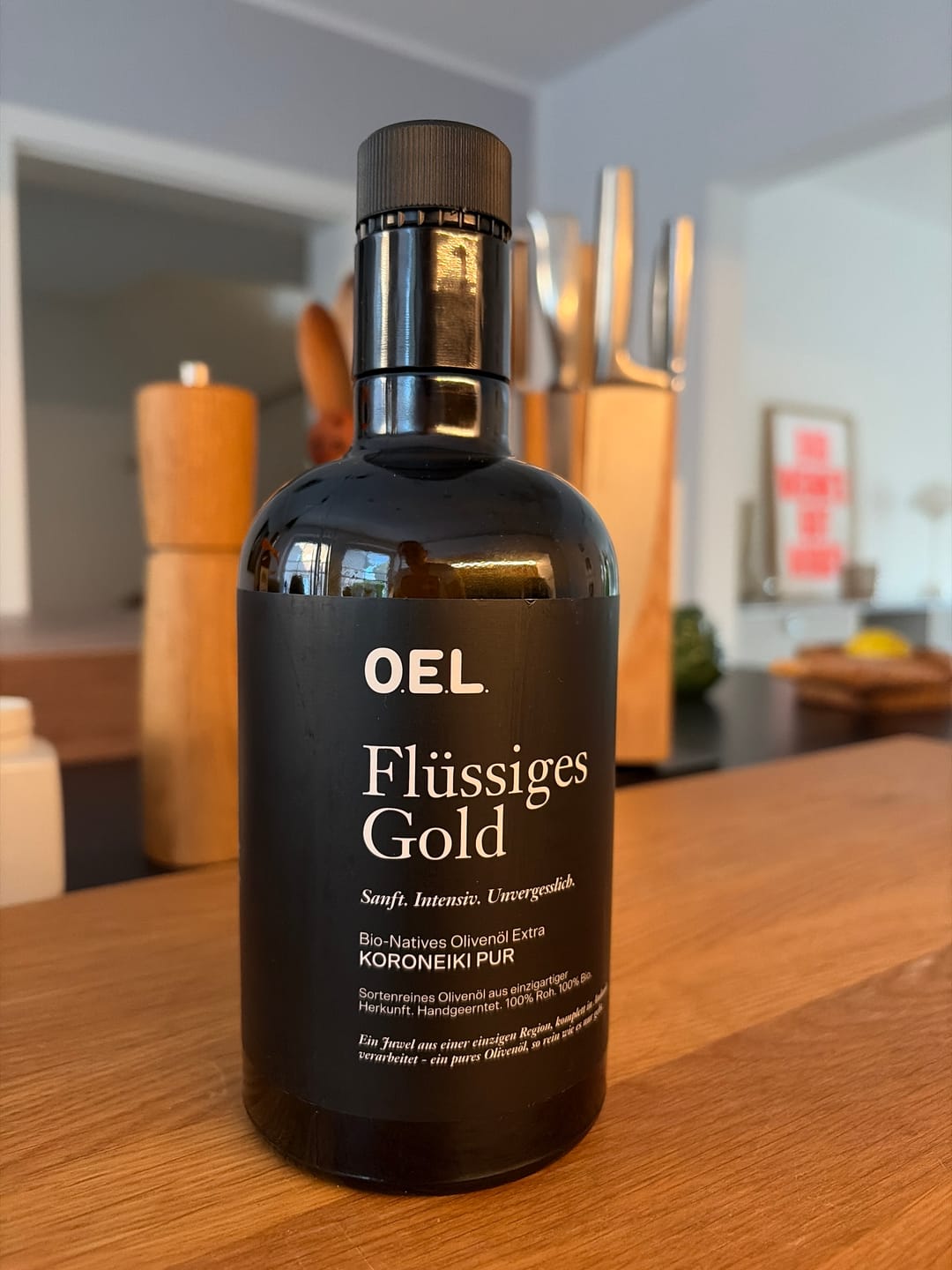 Customer photo review of Flüssiges Gold 0,5 l Glasflasche - Bio Natives Olivenöl Extra