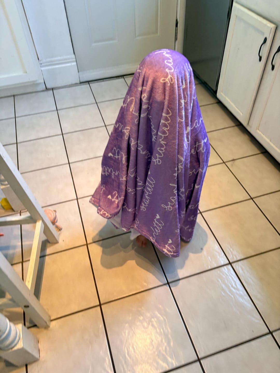 Customer photo review of Personalized Checker Design Blanket – Custom Minky or Sherpa
