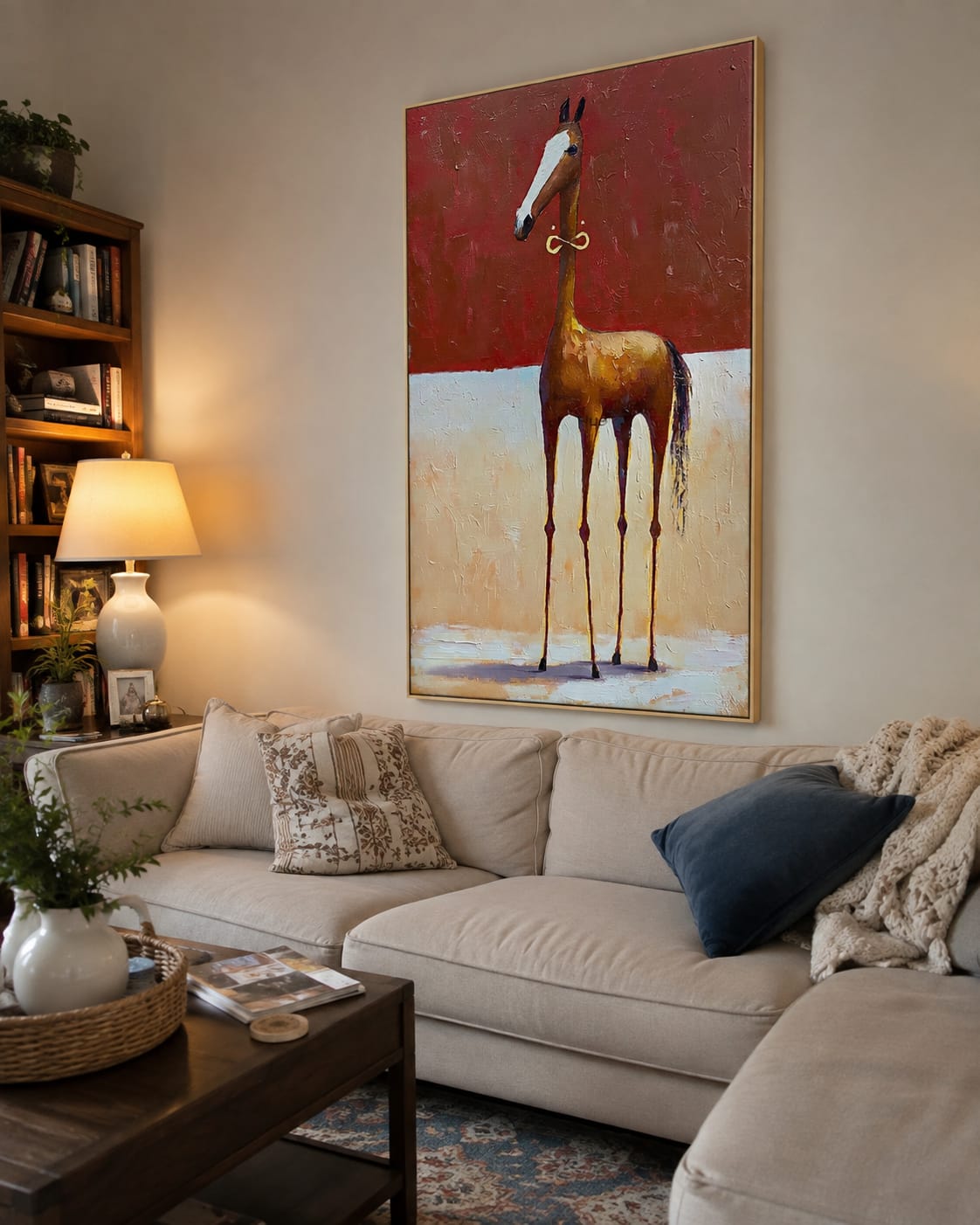Customer photo review of Crimson Poise-Long Leg Horse Painting