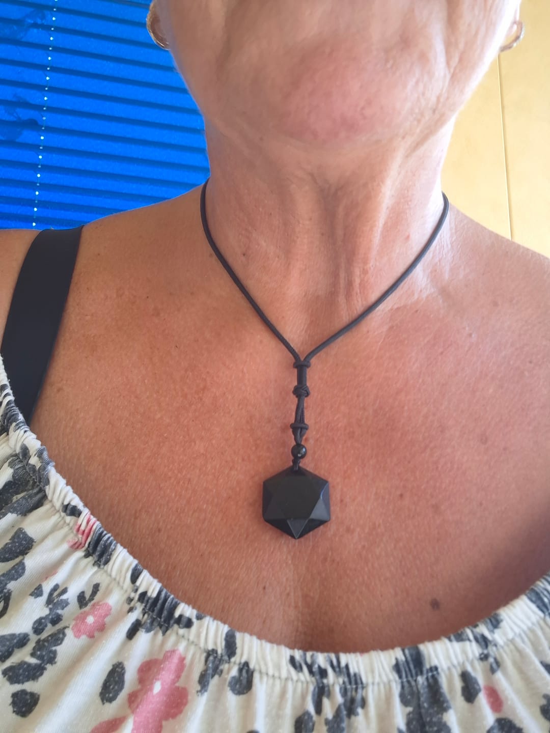 Customer photo review of Obsidian Halskette - Schutz Talisman