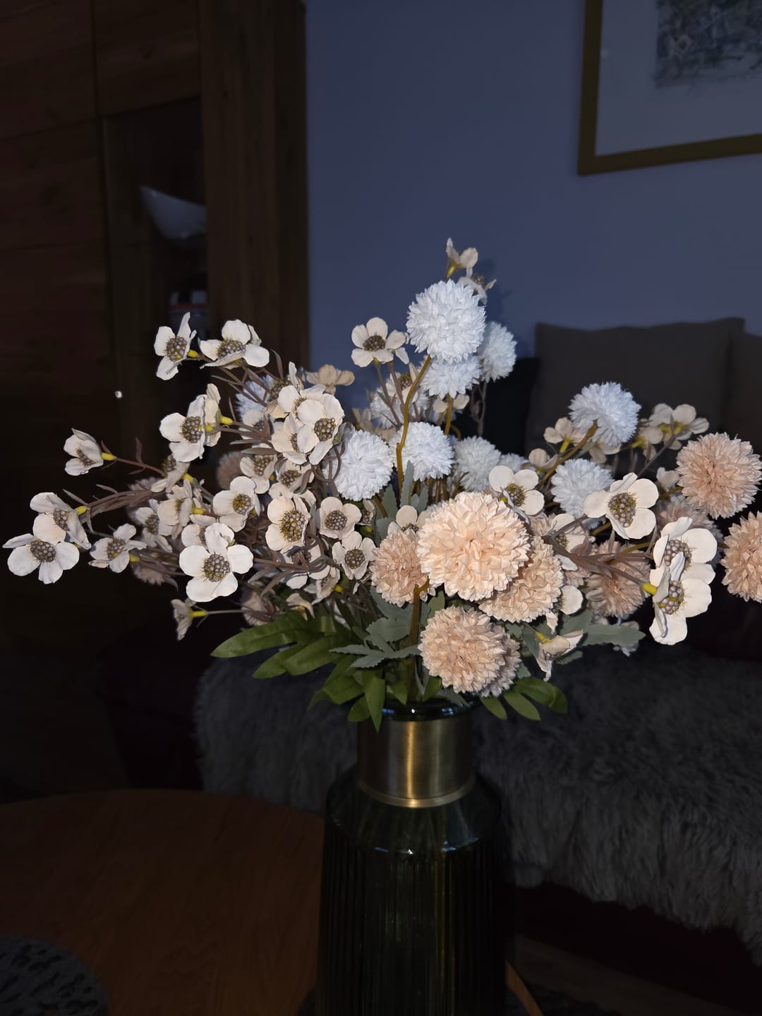 Customer photo review of Wax Arrangement - Beige mix