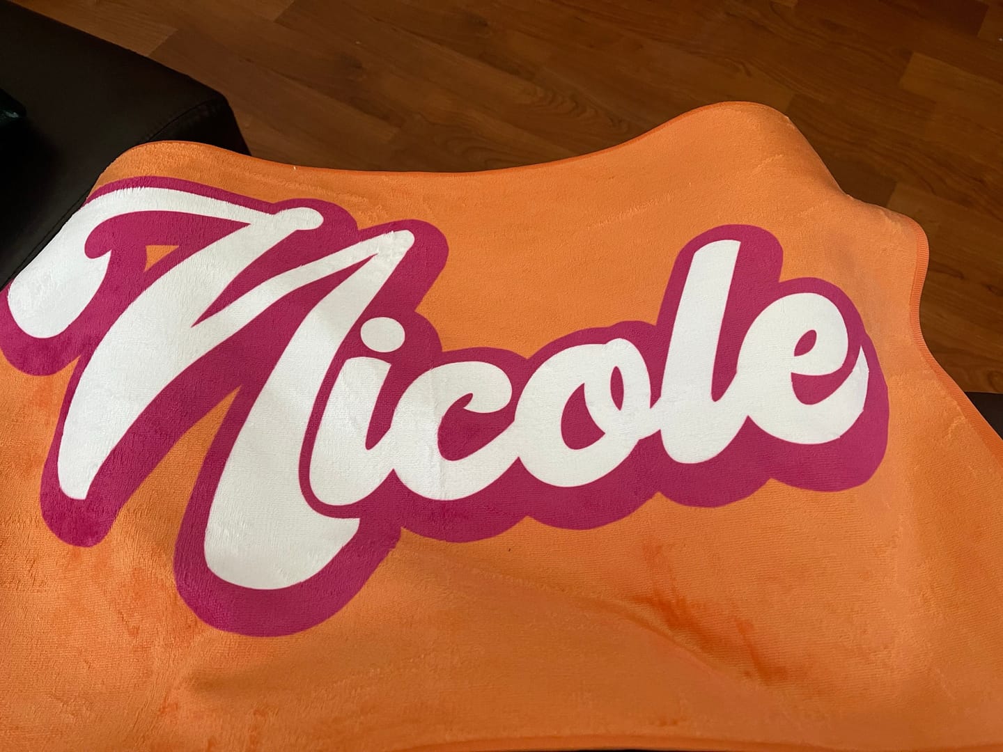 Customer photo review of Personalized Retro Beach Towel: Custom Name, Vacation Gift