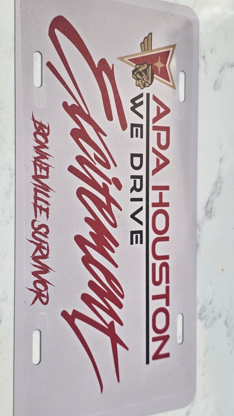 Customer photo review of Print Custom License Plate