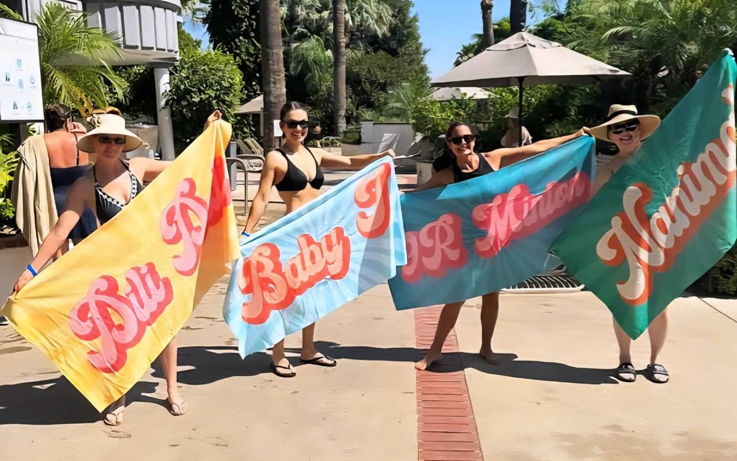 Customer photo review of Personalized Retro Beach Towel: Groovy Custom Name Bath Towel