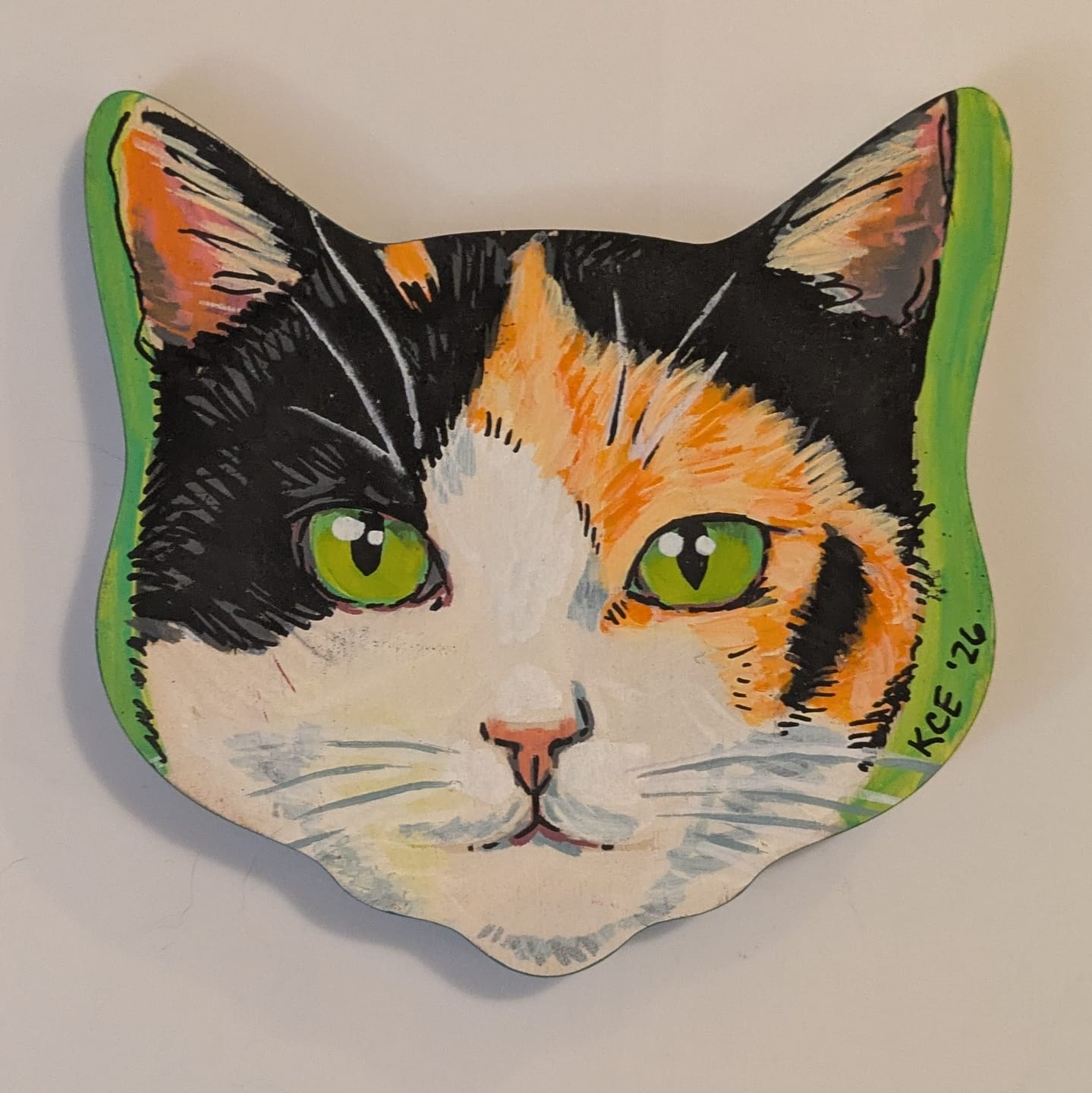 Customer photo review of Unfinished Wood Cat Head Shape - Animal - Pet - Craft - up to 46" DIY