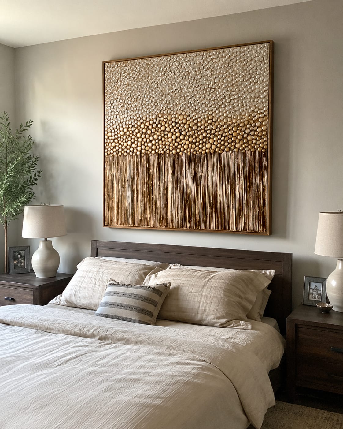 Customer photo review of Gilded Pearl Reed-Textured Relief Painting