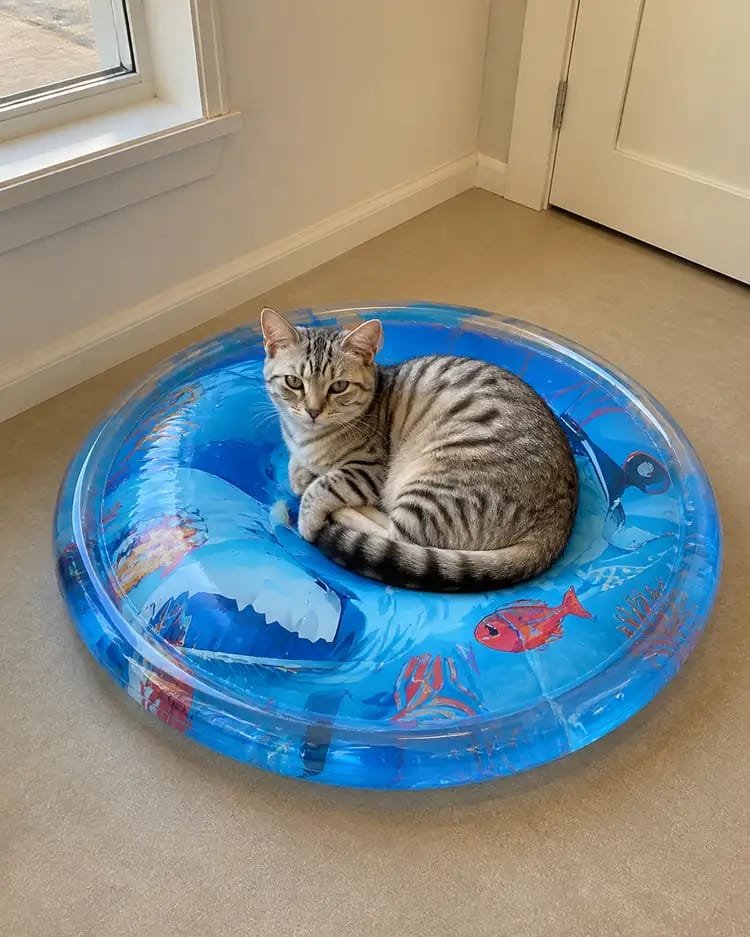Customer photo review of Upgraded Nail-Resistant Cooling Water Bed
