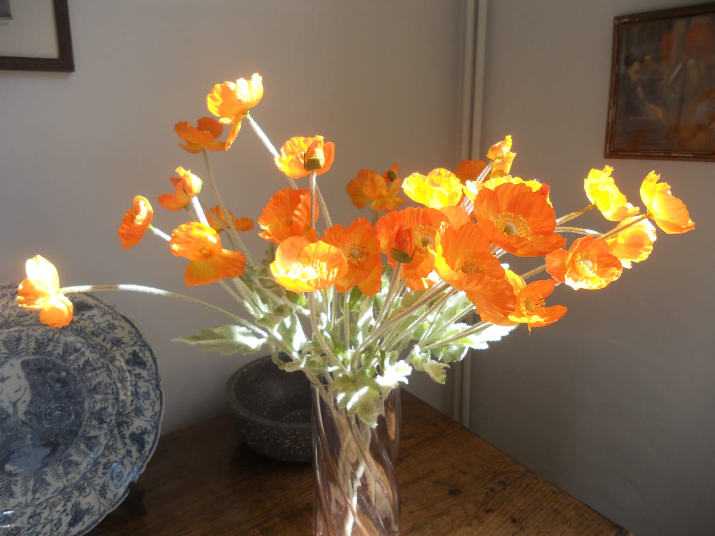 Customer photo review of Zijden Klaprozen - Licht oranje
