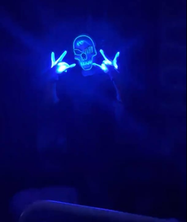 Customer photo review of Spooky LED Glowing Skeleton Mask for Halloween Party