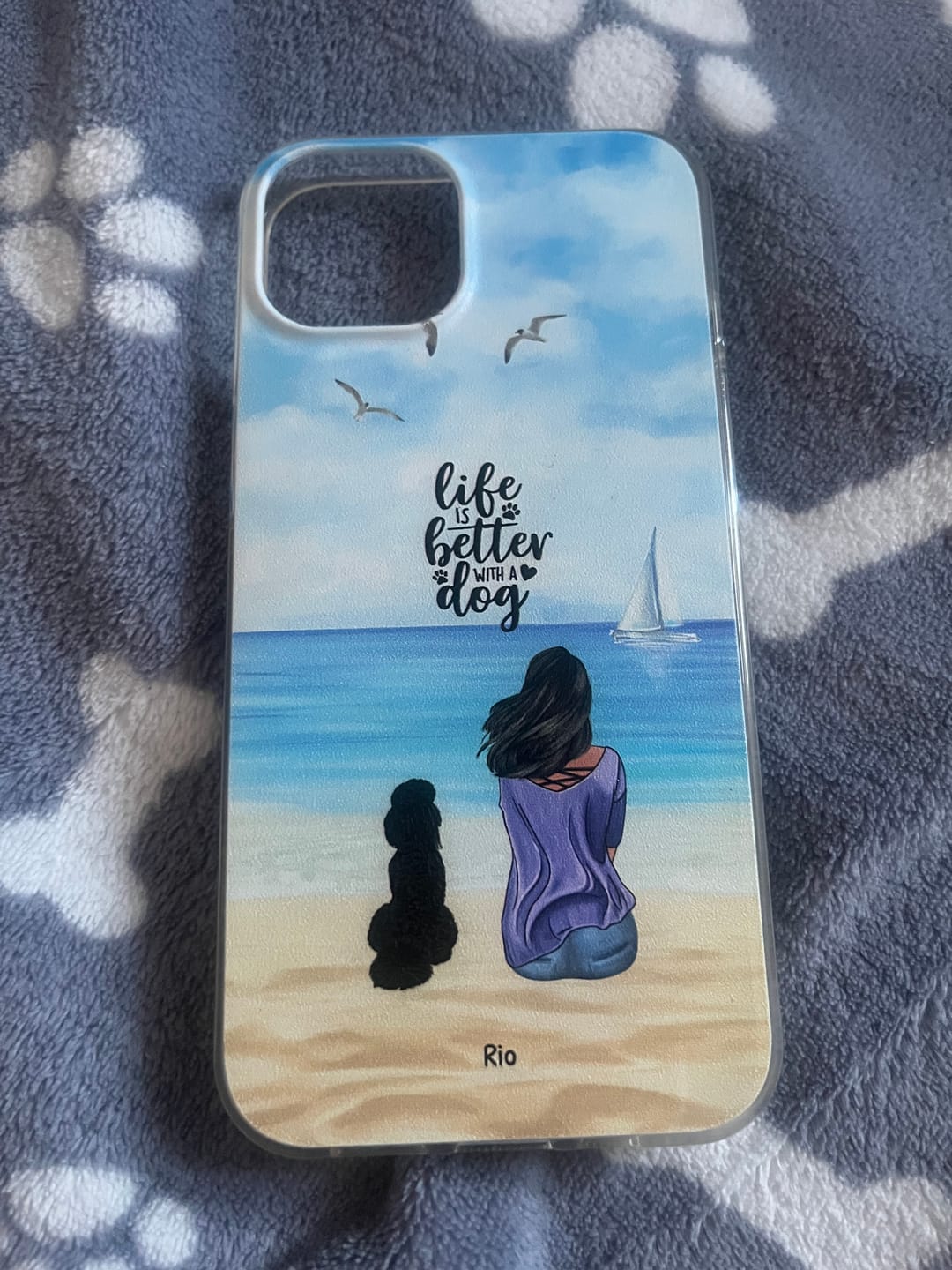 Customer photo review of Personalisierte Handyhülle - Unterwegs mit Haustier