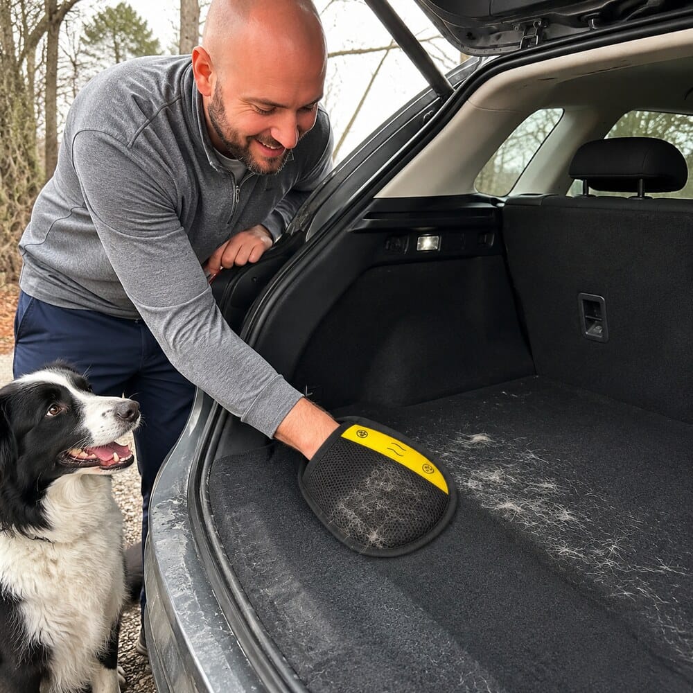 Customer photo review of AMICORA PET | Guanto Levapeli a Doppia Azione