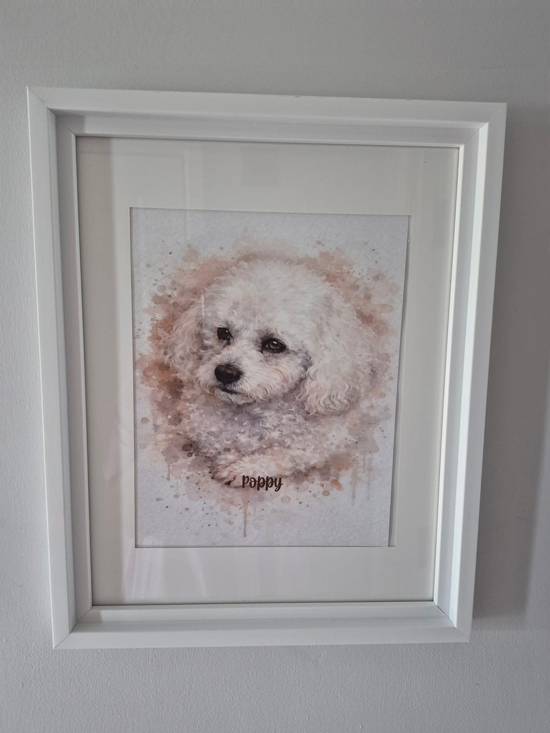Customer photo review of Watercolour Realistic Portrait - Personalised Poster