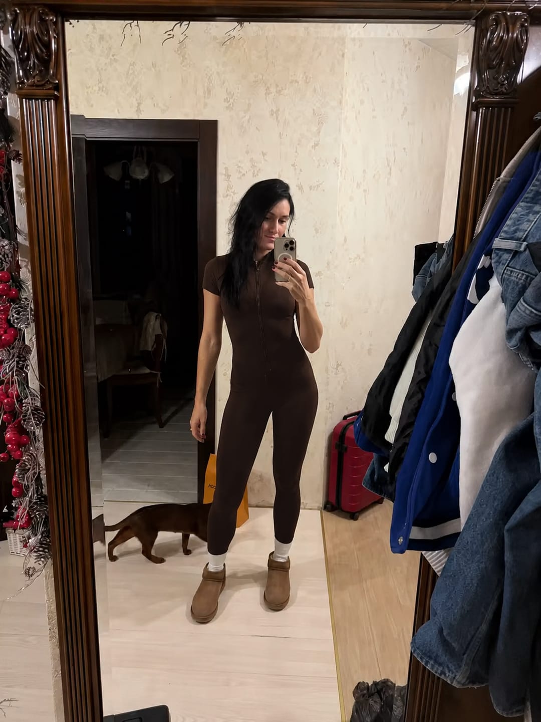 Customer photo review of Women’s Short-Sleeve Sculpting Jumpsuit – Sculpt