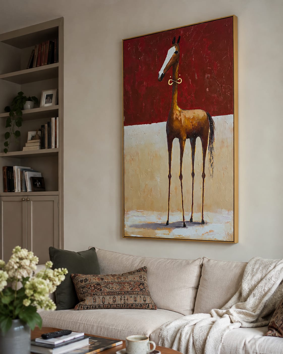 Customer photo review of Crimson Poise-Long Leg Horse Painting