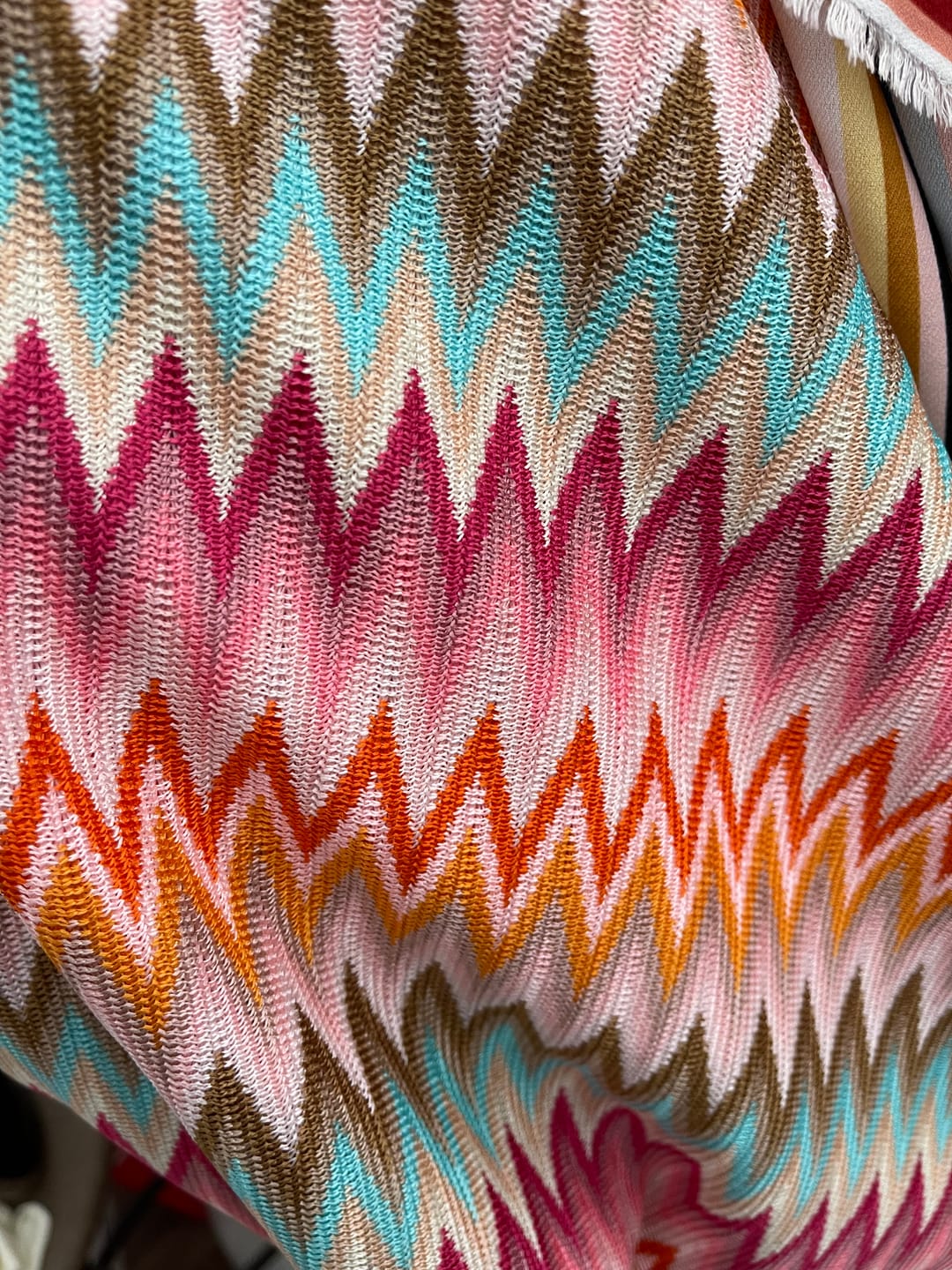 Customer photo review of Multicolour Zigzag Knit Mesh Fabric by the Metre