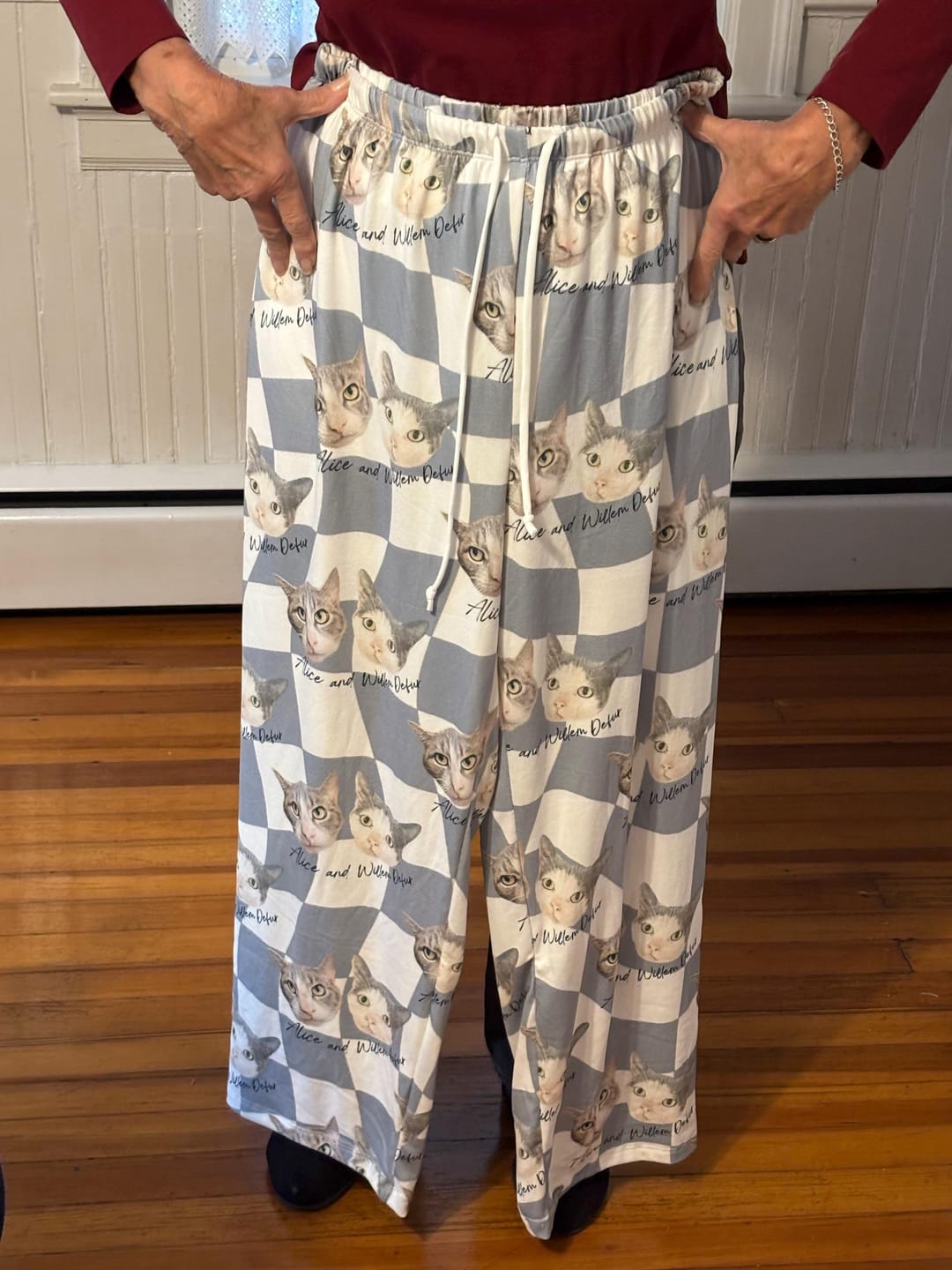 Customer photo review of Custom Pet/Person Portrait Pajama Shorts: Personalized Dog Photo Pants