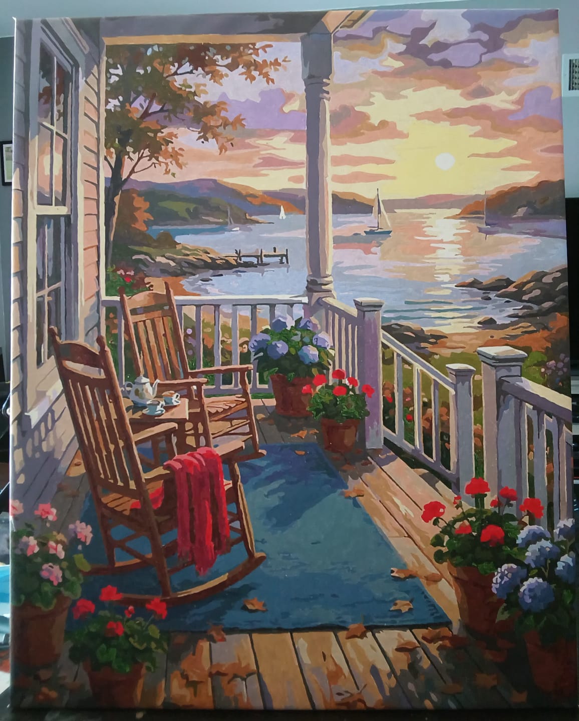 Customer photo review of Sunset Porch Harmony (Paint by Numbers)
