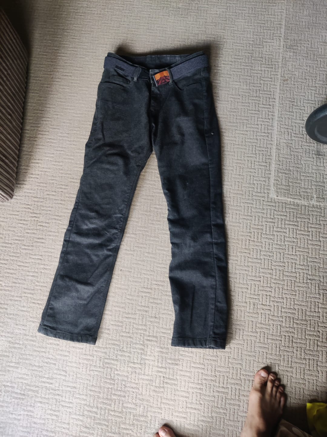 Customer photo review of Roadskin® Motorcycle Jeans Hip Armour (Pair)