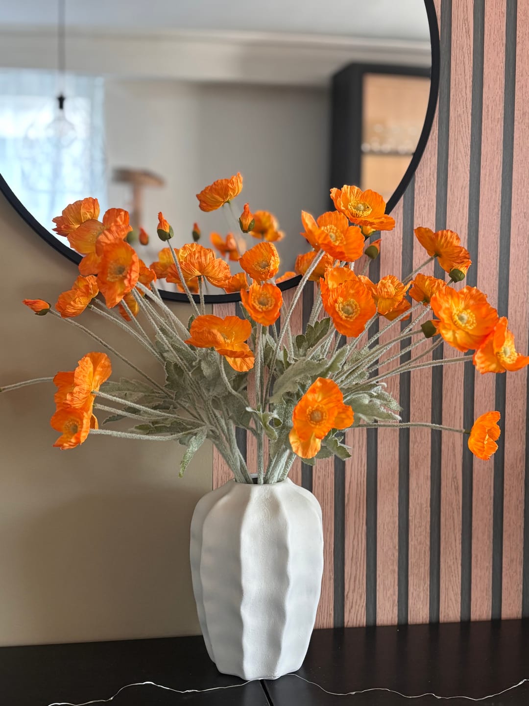 Customer photo review of Zijden Klaprozen - Licht oranje