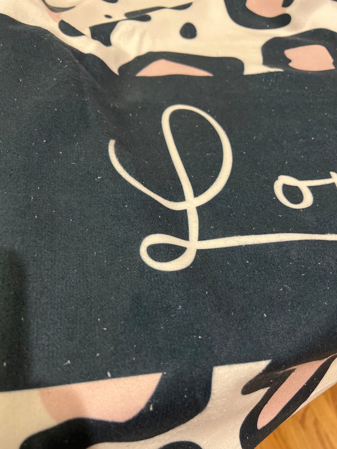 Customer photo review of Personalized Leopard Print Beach Towel: Custom Name Pool Towel