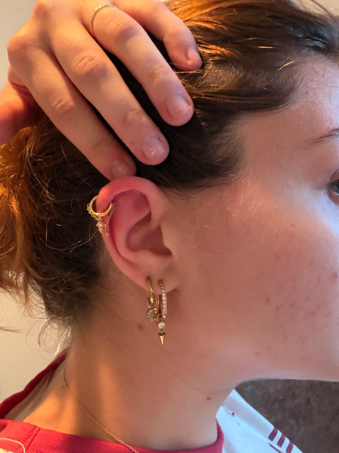 Customer photo review of Baby Dagger Earring Charm